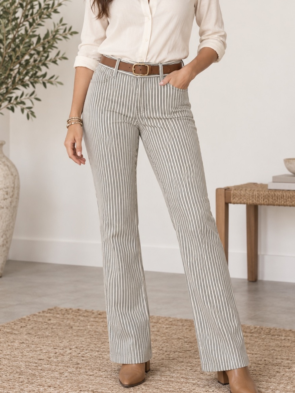 GAP Stretch Classic Fit Bootcut Pinstripe Pants Size 14R